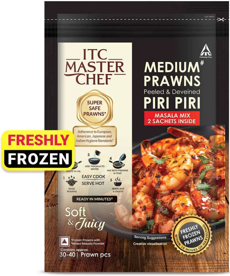 ITC Master Chef Piri Piri Masala Frozen Prawns